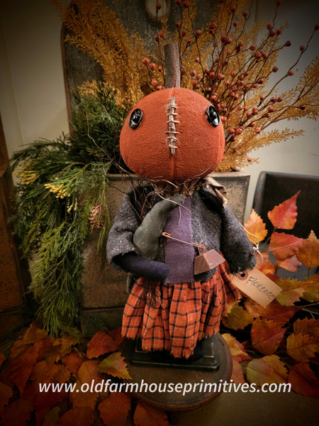 RMF5 "Florence" Pumpkin Gal Holding Crow