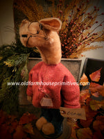 RMF8 "Oscar" Mouse Wearing An Orange Knitted Sweater