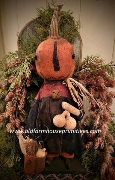 #MAFL-14 Primitive Fall "Daphne" Pumpkin 🎃 Girl By Moses Allen Collection