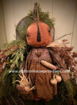 #MAFL-3 Primitive Fall "Clarice" Pumpkin 🎃 Doll by Moses Allen