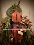 #MAFL-9 Primitive Fall "Phoebe" Pumpkin 🎃 Girl By Moses Allen Collection