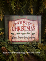 #CVS8035 "Merry Christmas" Canvas Print MADE IN THE USA!
