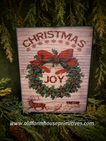 #CVS2509 "CHRISTMAS JOY WREATH" Canvas MADE IN THE USA!