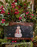 #SLT7480 "Welcome Winter Snowman" Hanging Slate MADE IN USA!