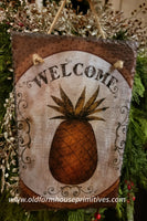 #SLT7518 Colonial "Welcome Pineapple" Hanging Slate MADE IN USA!