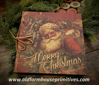 #BKL1R Primitive "Merry Christmas" Memories Book