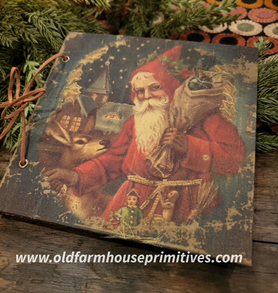 #BKLBL Primitive Santa "Holiday Memory Book"