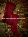 #SSRD  Hanging Dark Red Stocking Ornament