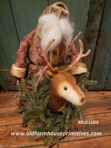 #RC23SD4  Santa 🎅 Riding Reindeer 🦌 by RUGGED CHIC