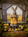 #HGC1035 "CLOVER" Bunny 8x10 Canvas Print