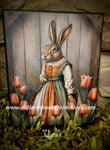 #HGC1037 "CLARA" Bunny 8x10 Canvas Print
