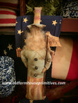 #PCHM-456  "Uncle Sam" Stump Doll With Flag