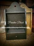 #WHCCD-BLK  Black Colonial Cabinet w/ Drawer 23.5Hx13Wx5D