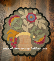 #HSD471611 Flower Basket Wool Mat