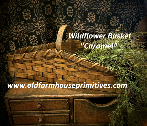 #WGVB-MC Primitive "Caramel" Wildflower Basket