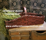 #WGVB-CR Primitive "Colonial Red" Wildflower Basket