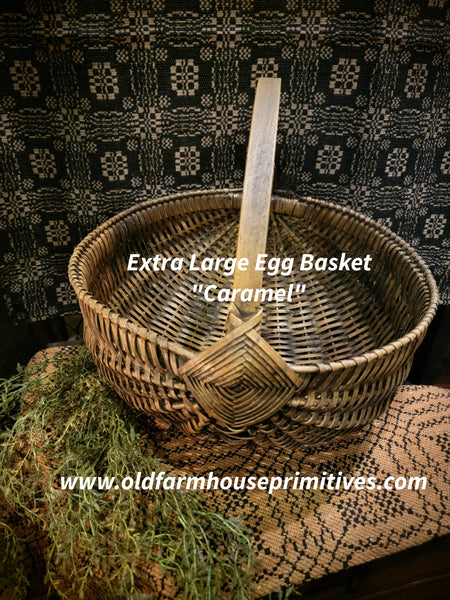 #WGXL-MC Primitive "Caramel" Extra Large Egg Basket