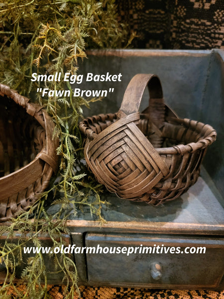#WGSE-FB Primitive "Fawn Brown" Small Egg Basket