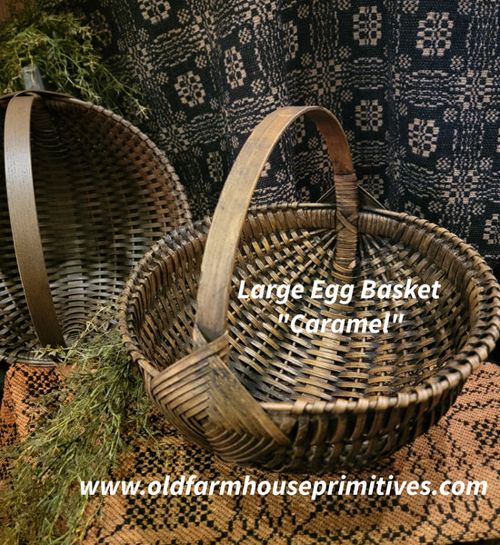 #WGLE-MC Primitive "Caramel" Large Egg Basket