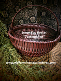#WGLE-CR Primitive "Colonial Red" Large Egg Basket