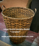 #WGSM2-MC Primitive "Caramel" Large Round Laundry Basket