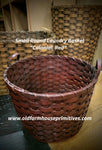 #WGSM1-CR Primitive "Colonial Red" Small Round Laundry Basket