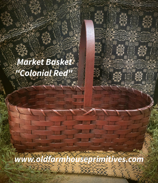 #WGMKT-CR Primitive "Colonial Red" Market Basket
