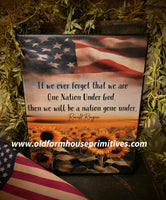 #HGC1048  Patriotic Ronald Reagan Quote 8x10 Canvas Print