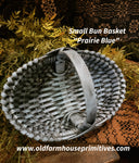 #WHSBB-PB Primitive Small "Prairie Blue" Bun Basket