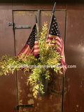 #GB251 Blue/Gray Hanging Rag Handle Flag or Flower Basket