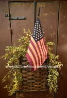 #WGSWB-CM Primitive "Caramel" Small Wall Basket MADE IN THE USA