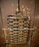 #WGSWB-CM Primitive "Caramel" Small Wall Basket MADE IN THE USA