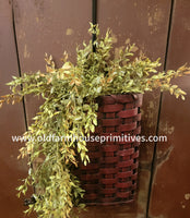 #WGSWB-CR Primitive "Colonial Red" Small Wall Basket MADE IN THE USA