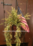 #WGFLW-CR Primitive "Colonial Red" Flower Basket MADE IN THE USA