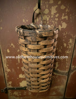 #WGFLW-CM Primitive "Caramel" Flower Basket MADE IN THE USA