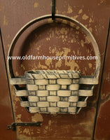 #SDB-T Primitive Small "Taupe" Door Basket