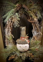 #RSN-W9 Primitive "Snowman Head" ⛄️ Wreath