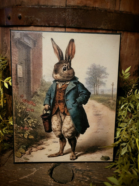 #HGC1017 "Thomas" The Rabbit 8x10 Canvas Print