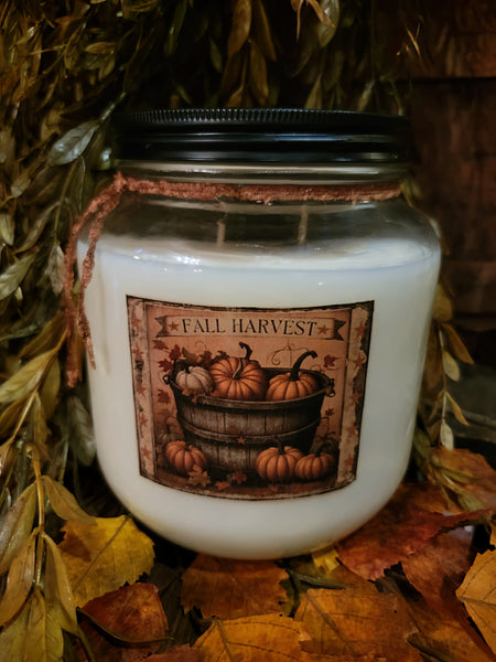 #HC64HM Herbal Star "Fall Harvest" 64oz Soy Jar Candle