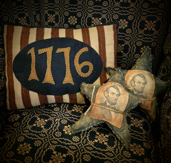 #HSD1776 Primitive Wool "1776" Pillow