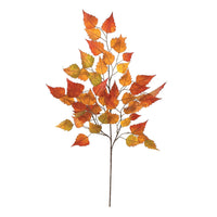 #19190S Fall Orange Yellow Green Birch Leaves 🍂 Spray