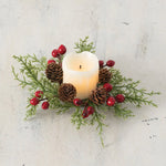 CP616 Cedar Berry Pine Cone Accent Candle Ring