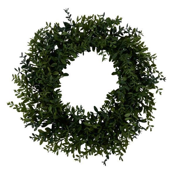 #6609FG  Primitive 24IN Wild Boxwood Wreath