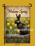 #GF-1087 "Welcome Spring Bunny" Garden Flag