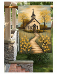 #LF-1102 "Springtime Church" House/Yard Flag