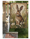 #LF-1086 "Primitive Garden Rabbit" House/Yard Flag
