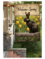 #LF-1087 "Welcome Spring Bunny" House/Yard Flag
