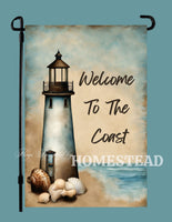 #GF-2504 "Welcome to the Coast" Garden Flag