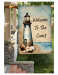 #LF-2504 "Welcome To The Coast" Large Yard/House Flag