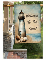 #LF-2504 "Welcome To The Coast" Large Yard/House Flag